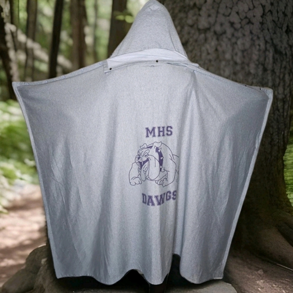Oversized Long Sleeve Poncho unisex Soft Fleece Hooded Long Wearable Blanket